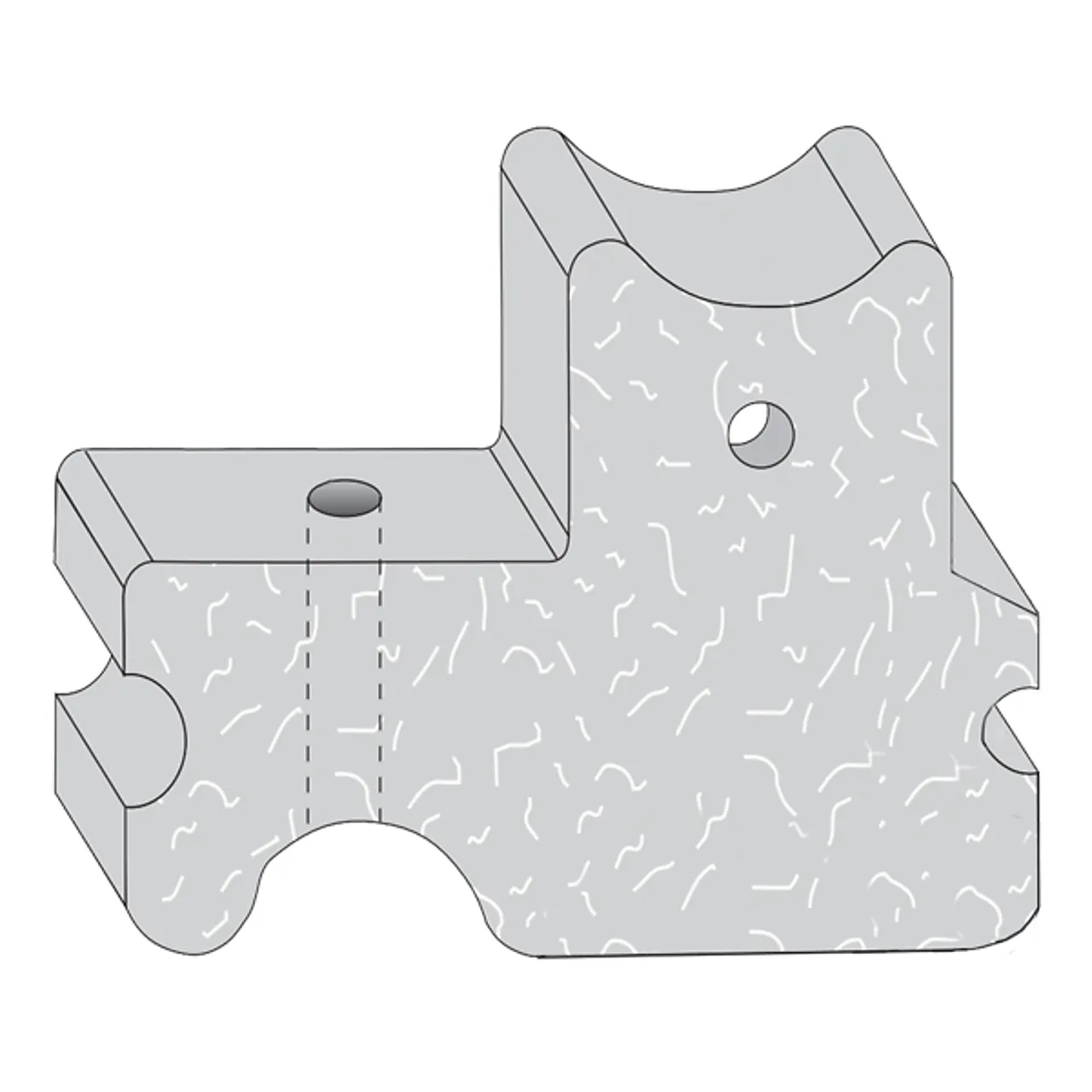 Hovedstol armert betong uten tråd 40 mm null - null - 2 - Miniatyr