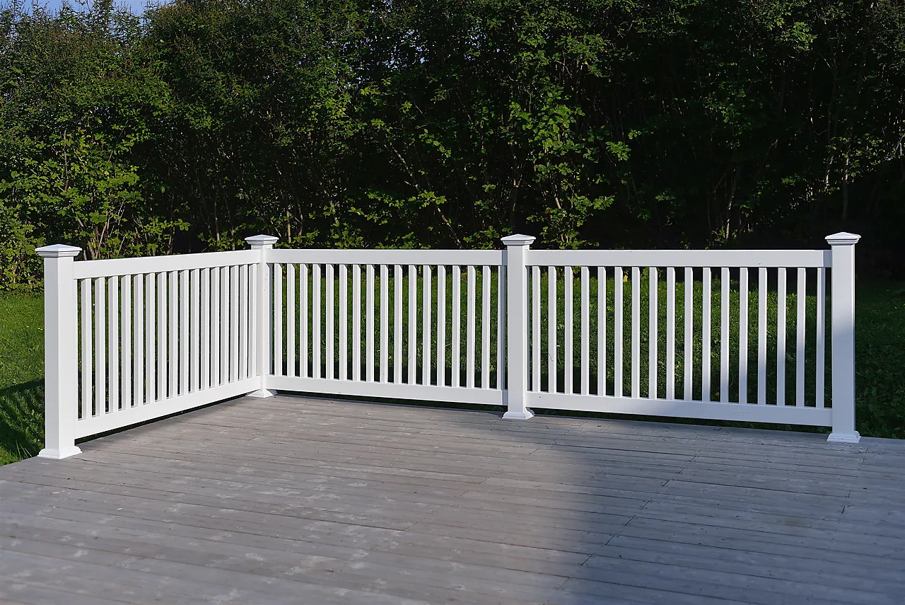 Terrasserekkverk vinyl 180x90cm