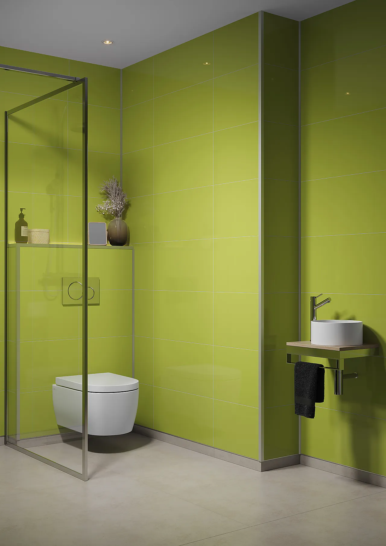 Fibo Baderomsplate 2446M6030 Lime 60x30cm 10x620x2400mm null - null - 2 - Miniatyr