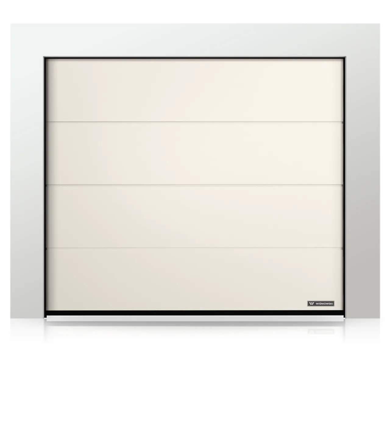 Garasjeport stål snp 250x210 9016s slettpanel hvit silkline null - null - 3 - Miniatyr