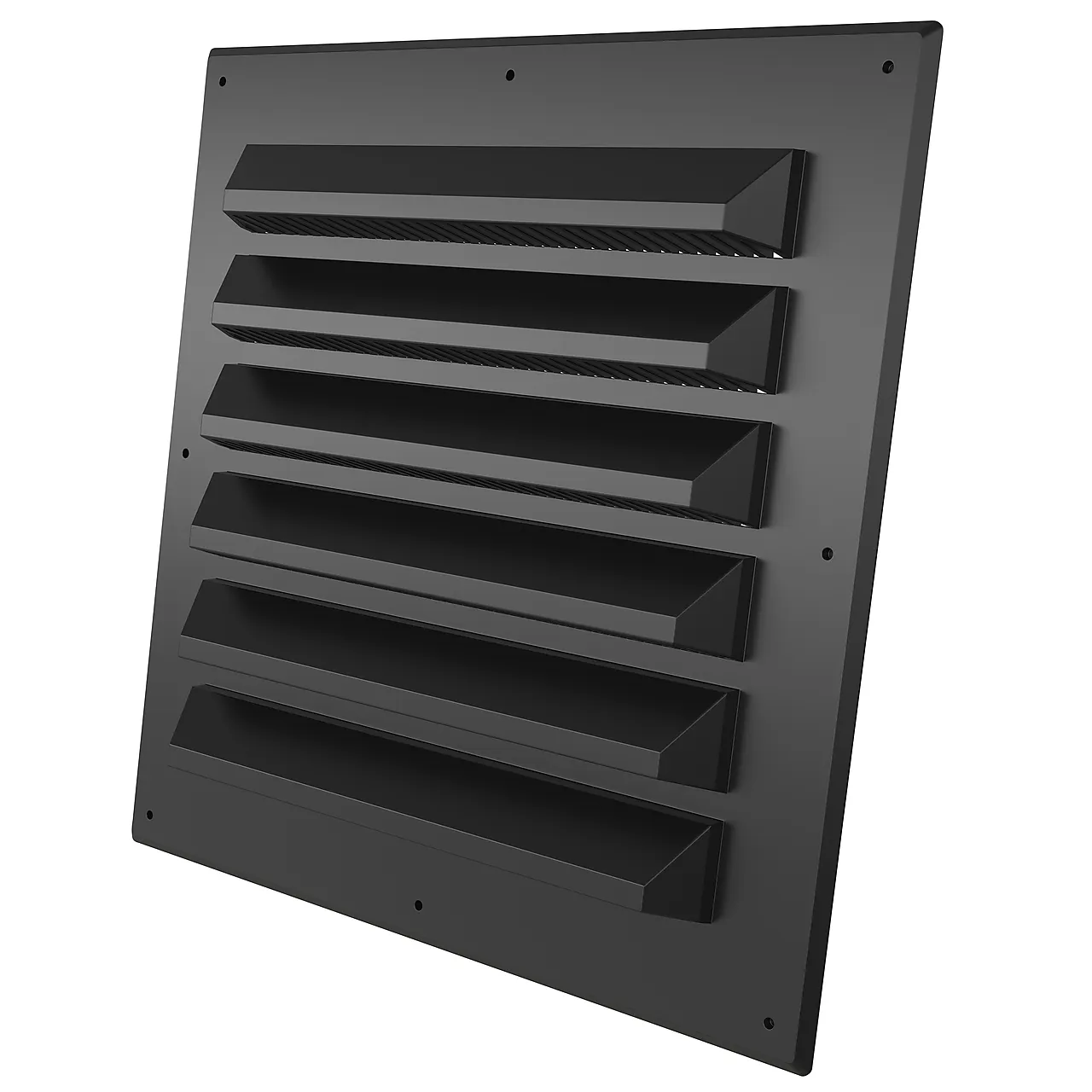 Sjalusirist med karm sort plast 150x150 mm