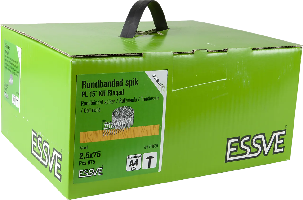 Spiker coil 15 gr ph 2,5x75 a4syrefast panhode plastbåndet a-875 null - null - 2 - Miniatyr