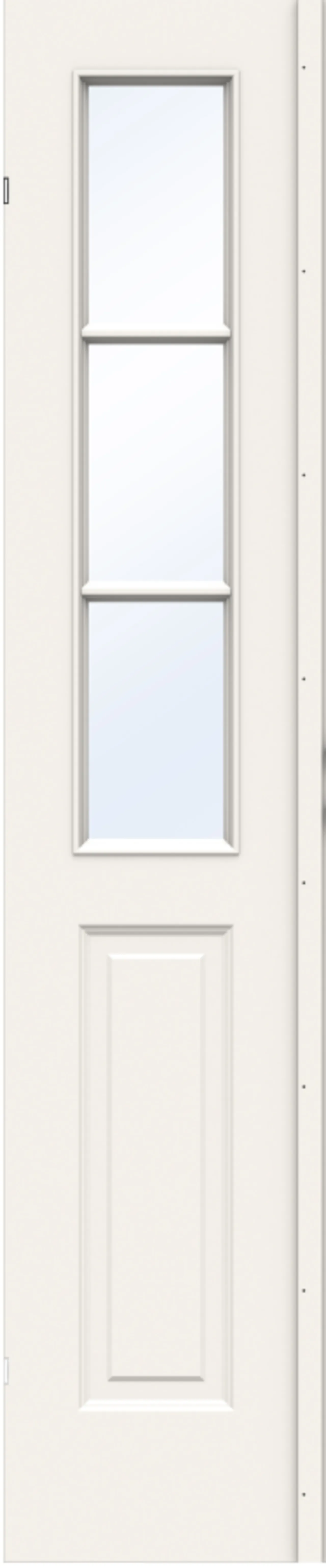 Dørbl sk style sp3 4x20 hvit skåtedørblad 4mm herdet glass