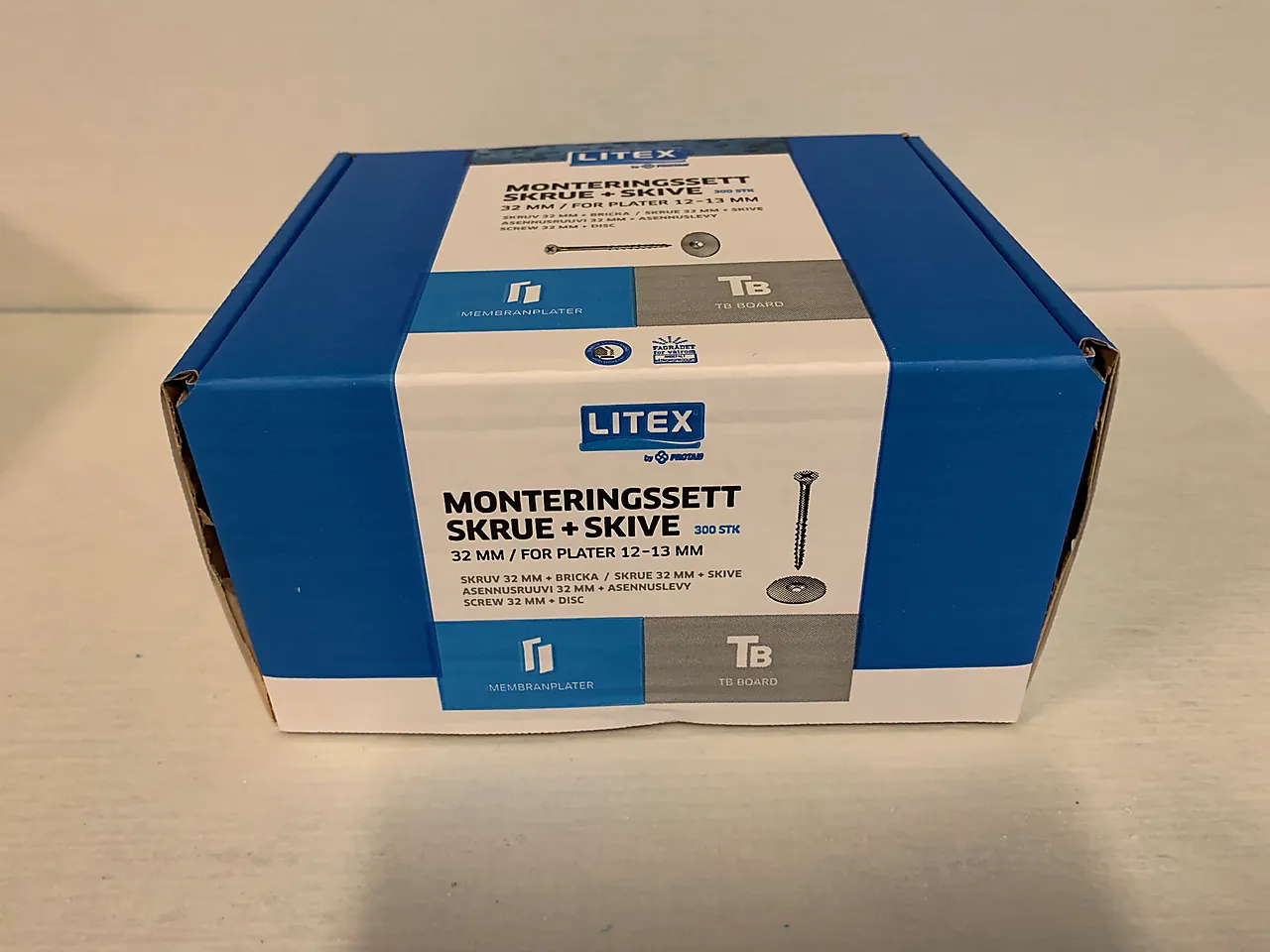 Monteringsskrue 32 mm m/skive 300 stk null - null - 2 - Miniatyr