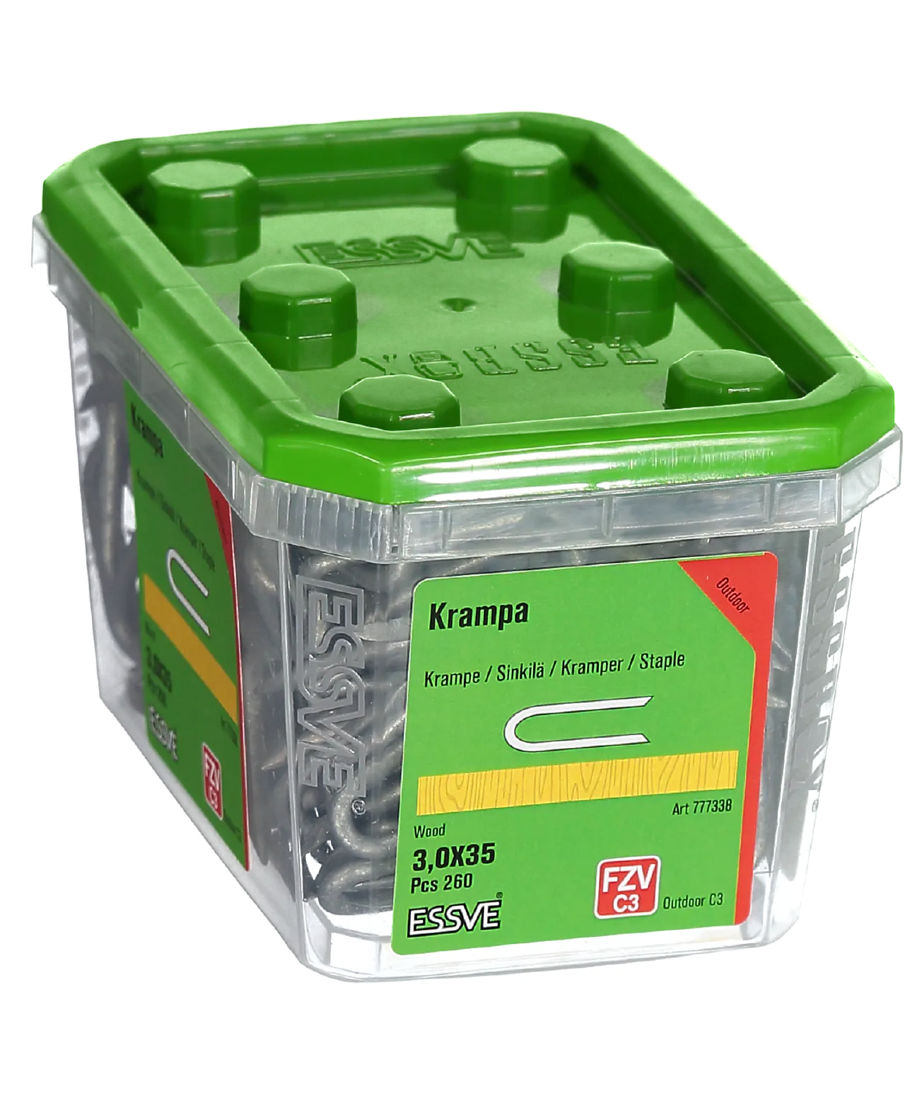 Gjerdekrampe 3,0x35 fzv -260 varmforsinket stål null - null - 2 - Miniatyr