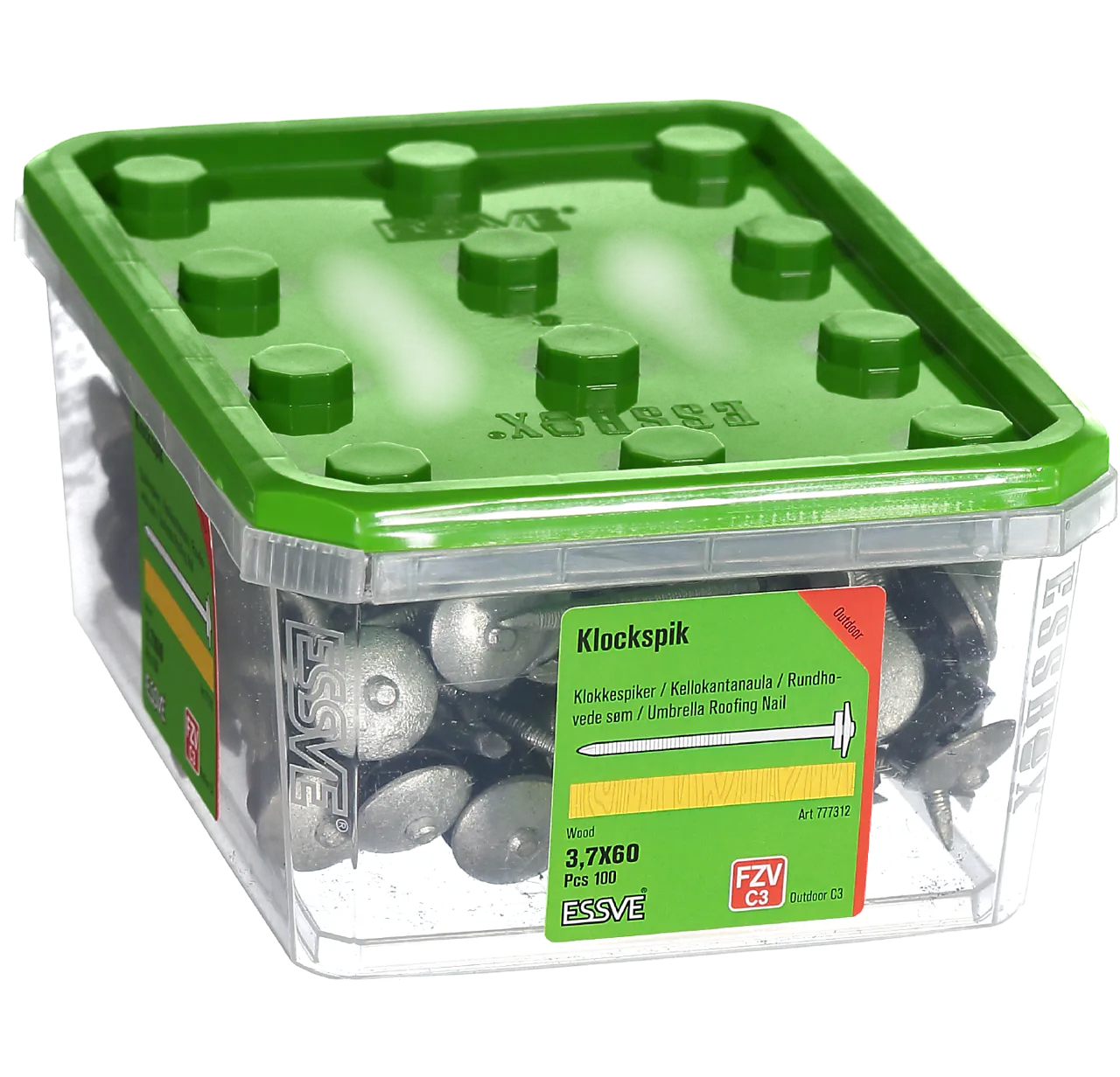 Takplatespiker ph 3,7x60 fzv-100 panhode varmforsinket stål null - 60 - 2 - Miniatyr