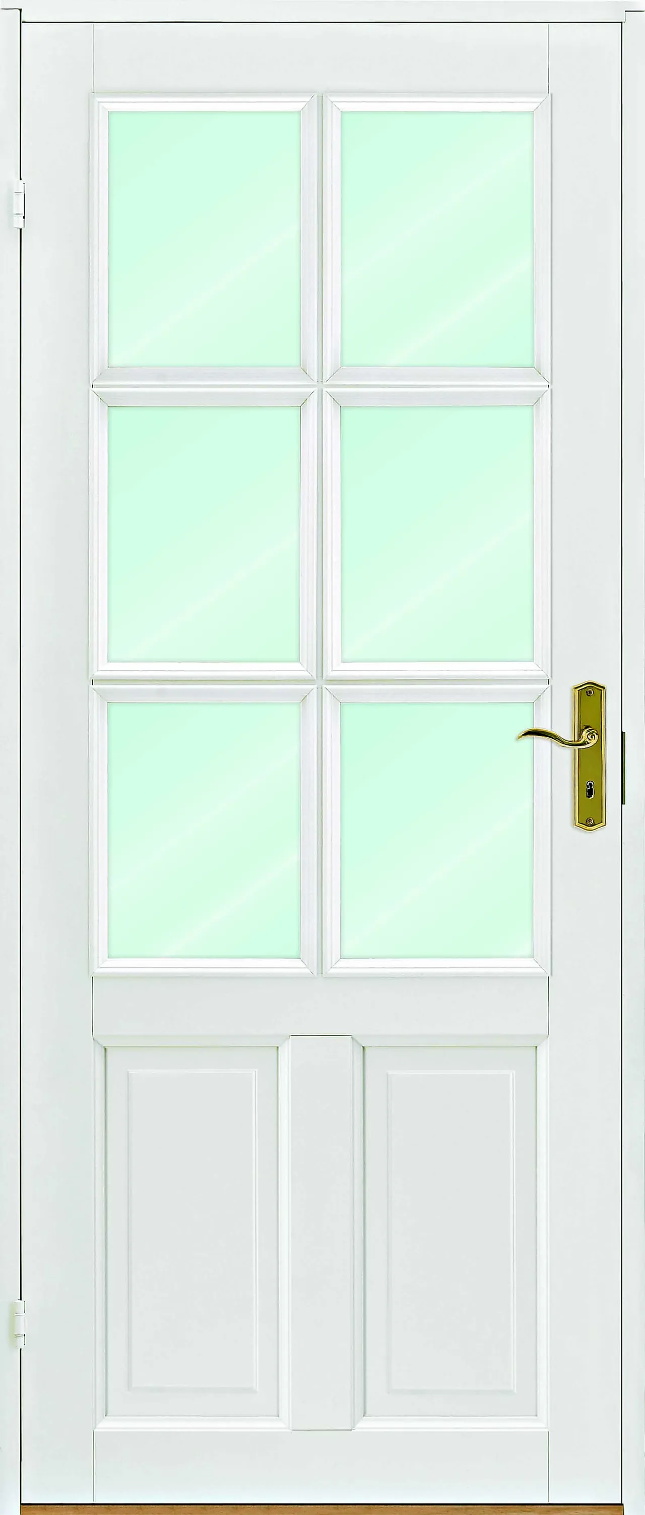 Dør 9x21 eirin malt hv spr u/karm-spr.kass.-2x4 ruter