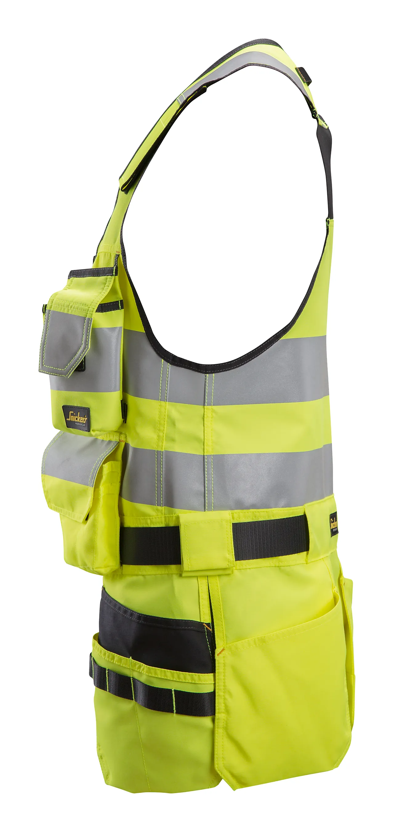 Håndverksvest 4230 AllroundWork kl.1 HiVis gul/sort 2XL null - XXL - 3 - Miniatyr