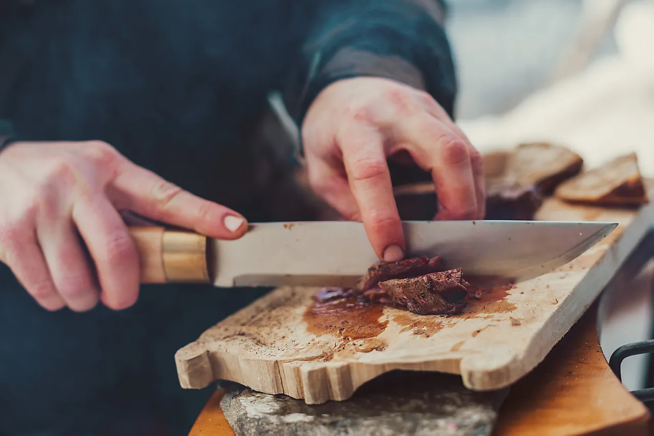 Sidebord i eik 60 cm bord til bålpanne/ fyrfat 2 stk null - null - 2 - Miniatyr