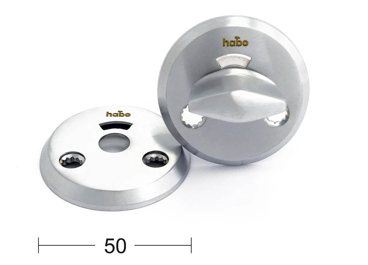 Wc signal skilt matt krom børstet krom