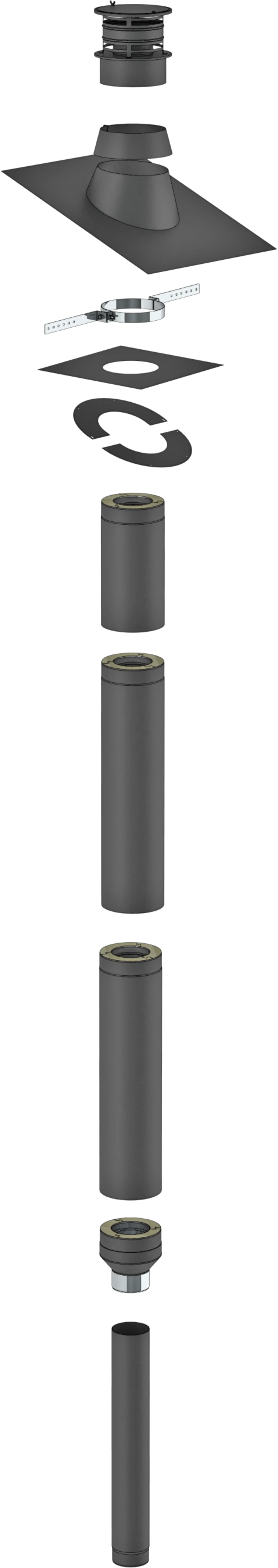 Stålpipe Tolmer 3,5m papp/shingel null - null - 2 - Miniatyr