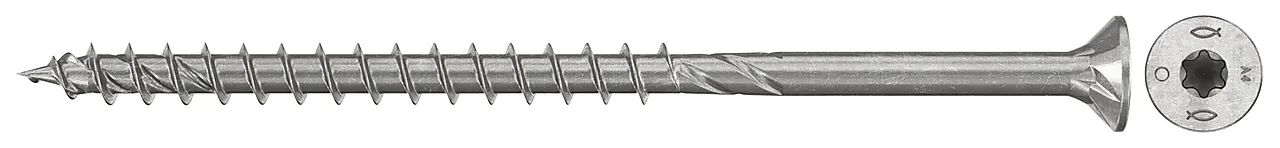 Treskrue syrefast A4 senkhode TX 5x90 mm 100 stk