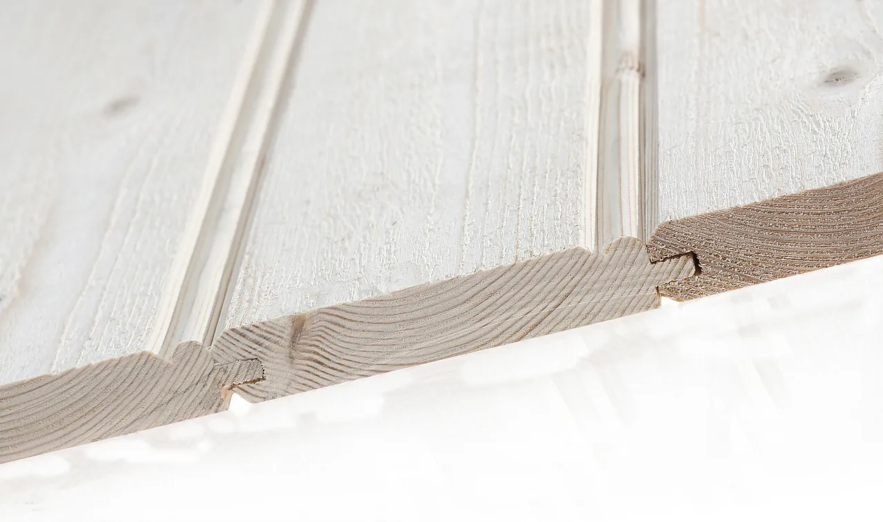 Kledning perlestaff med not/fjær 19x120 mm