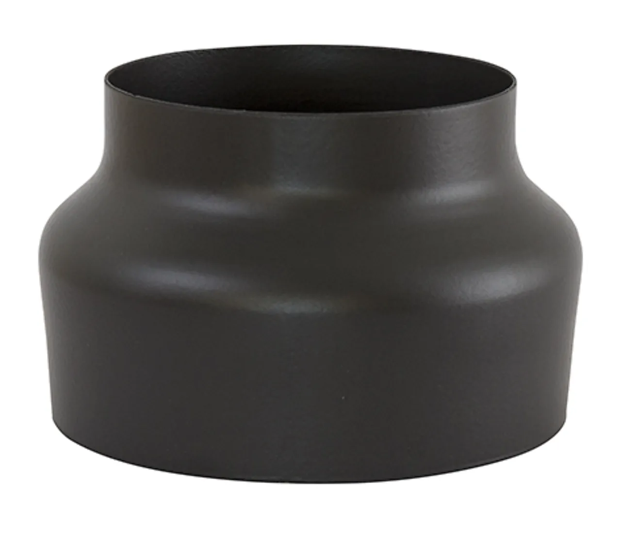 Røykrør overgang ø150-ø 200 mbe matt sort emalje 1,5mm Røykrør overgang ø150-ø 200 mbe matt sort emalje 1,5mm
