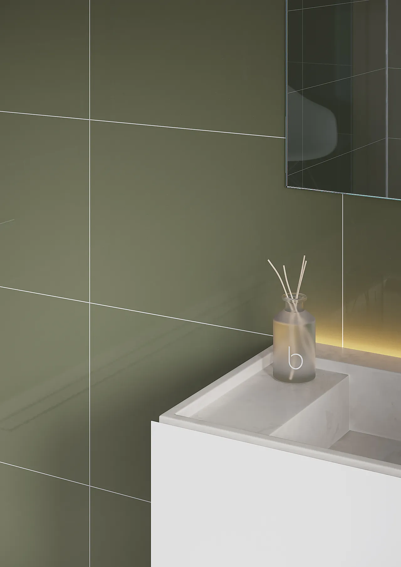 Badersomspanel 5207m6040 camo green 60x40cm 10x620x2400 null - null - 3 - Miniatyr