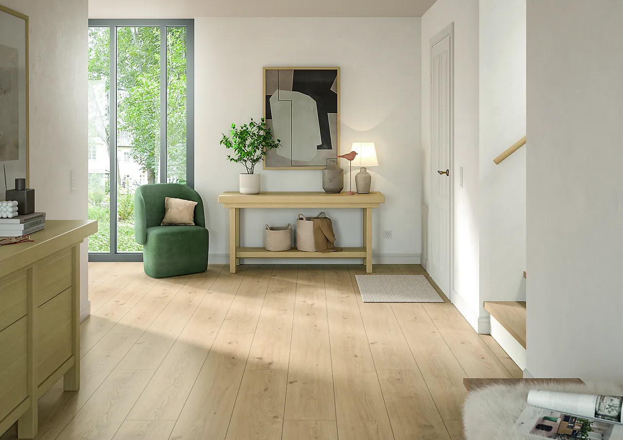 Opus laminatgulv long natur lys sand eik