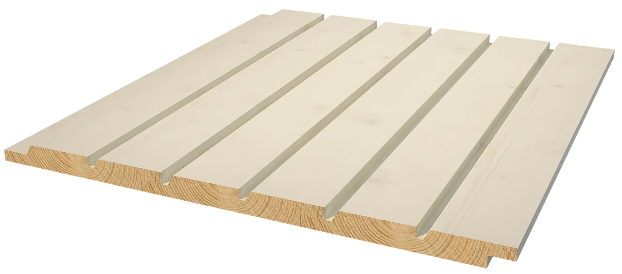 Kledning dobbelfals 60° med spor 19x148 mm frostrøyk null - null - 2 - Miniatyr