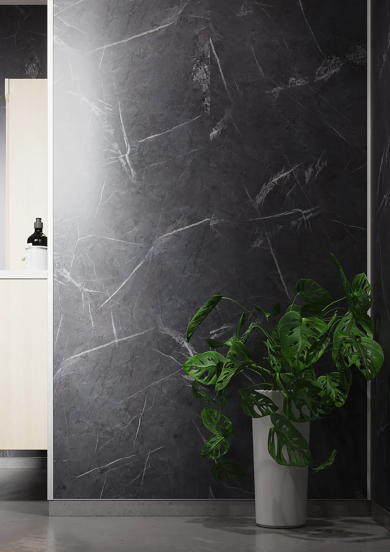 Baderomsplate svart marmor 11x620x2400 mm null - null - 3 - Miniatyr