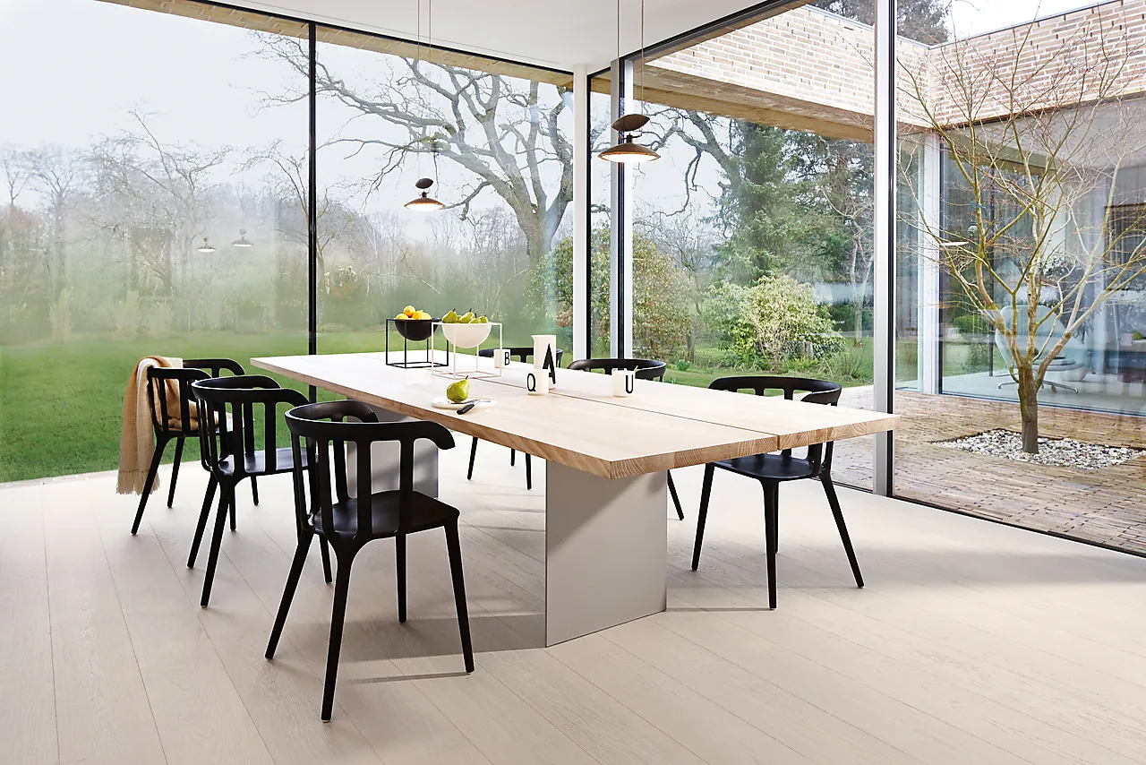 Parkett 1-stav Eik Andante Castle Live Pure lakk hvit null - null - 2 - Miniatyr