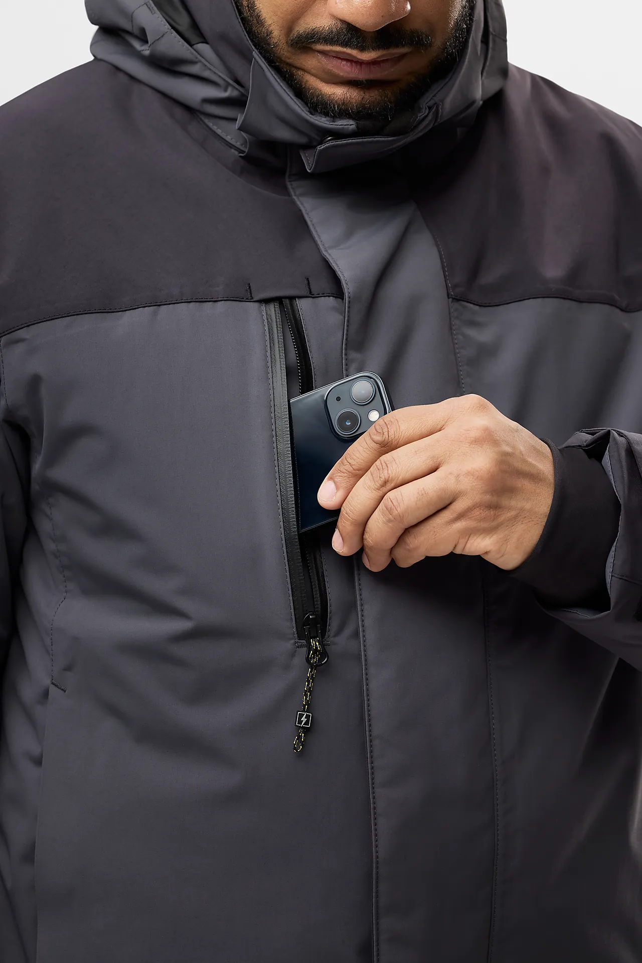 Vinterjakke 1112 grå str S null - S - 3 - Miniatyr