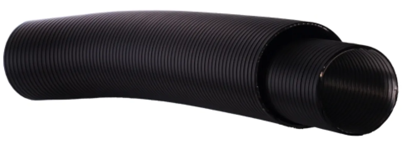 Flexirør Ø100 mm x 0,6 - 1,5 meter sort