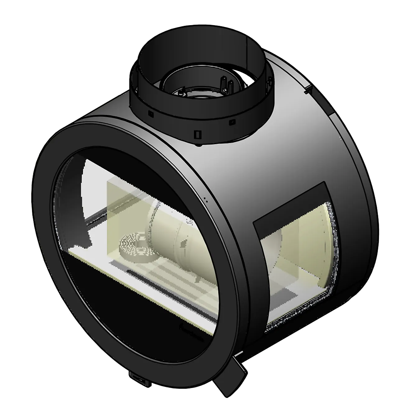 Ovn me ceiling med dv kit med sideglass uten pipe