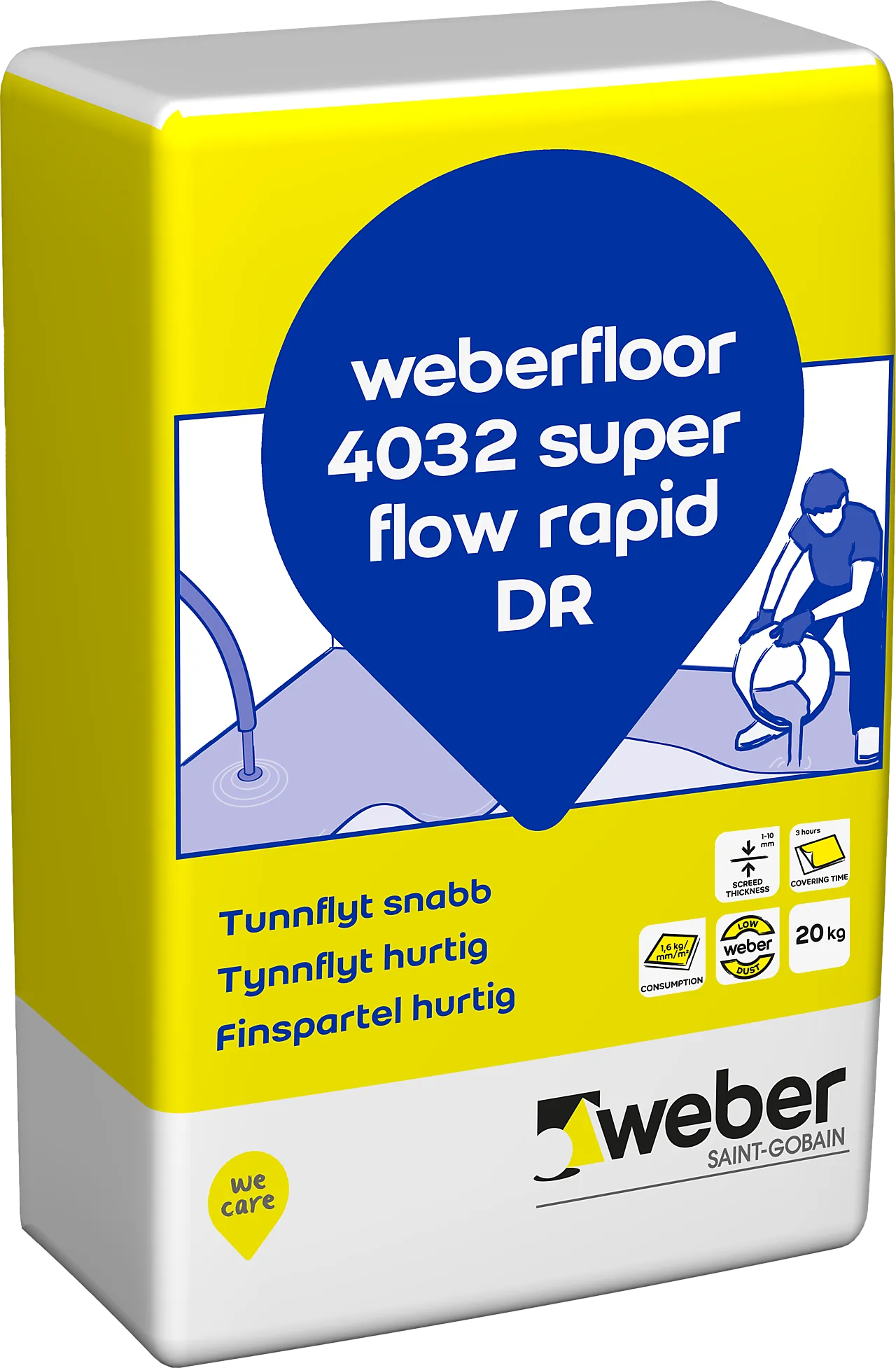 Weber floor 4032 finsparkel Superflow Rapid DR 20 kg Weber floor 4032 finsparkel Superflow Rapid DR 20 kg