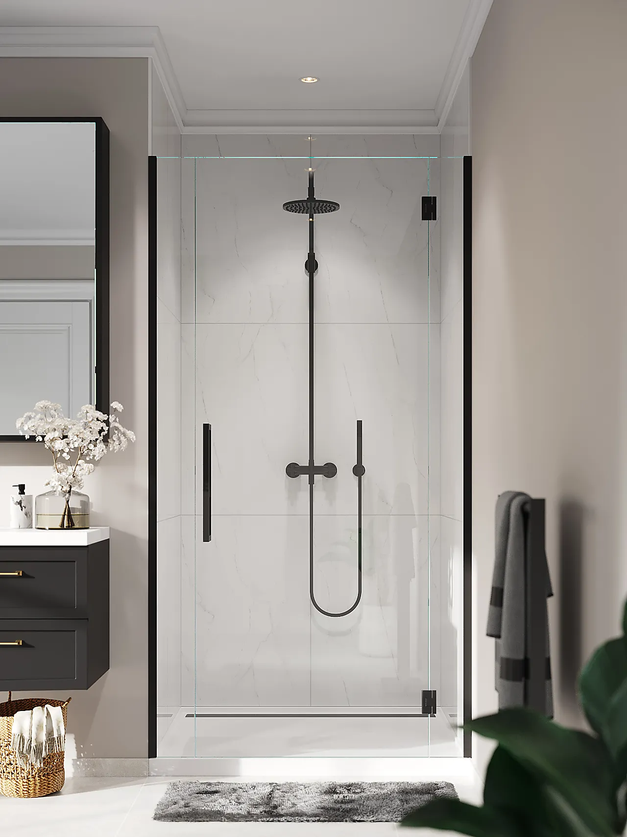 Baderomspanel 3487TM6080 bright marble null - null - 2 - Miniatyr