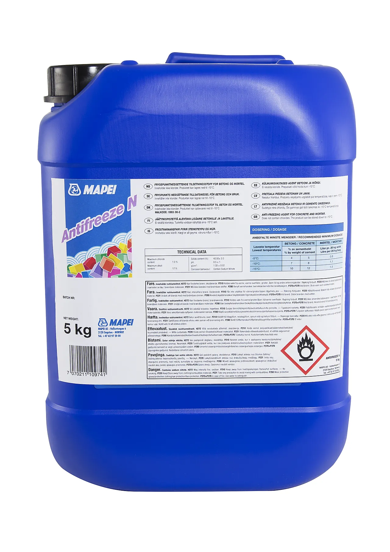 Antifreeze til betong og mørtel 5 kg Antifreeze til betong og mørtel 5 kg