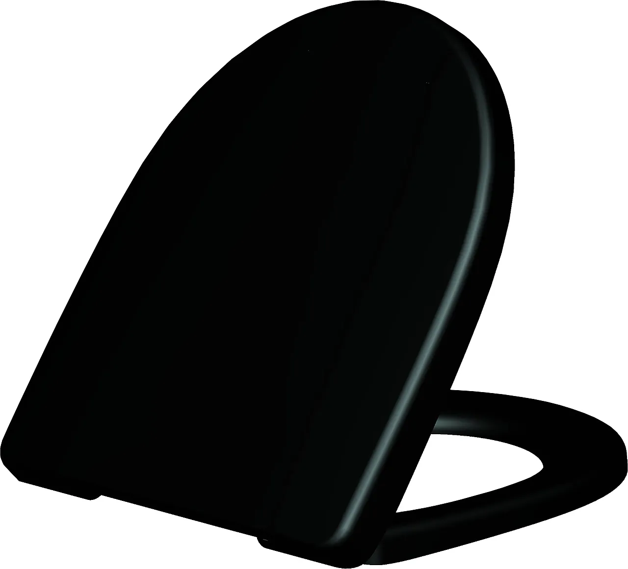 toalettsete edge svart soft close og quick release