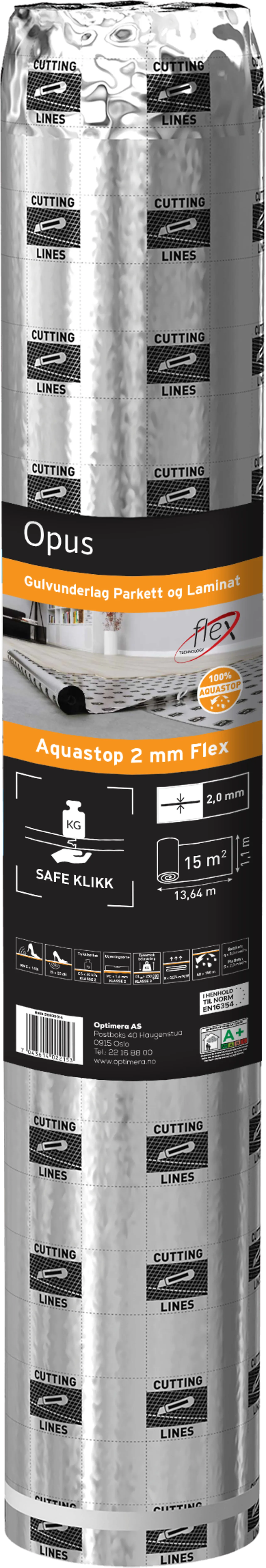 Gulvunderlag Aquastop flex 2 mm