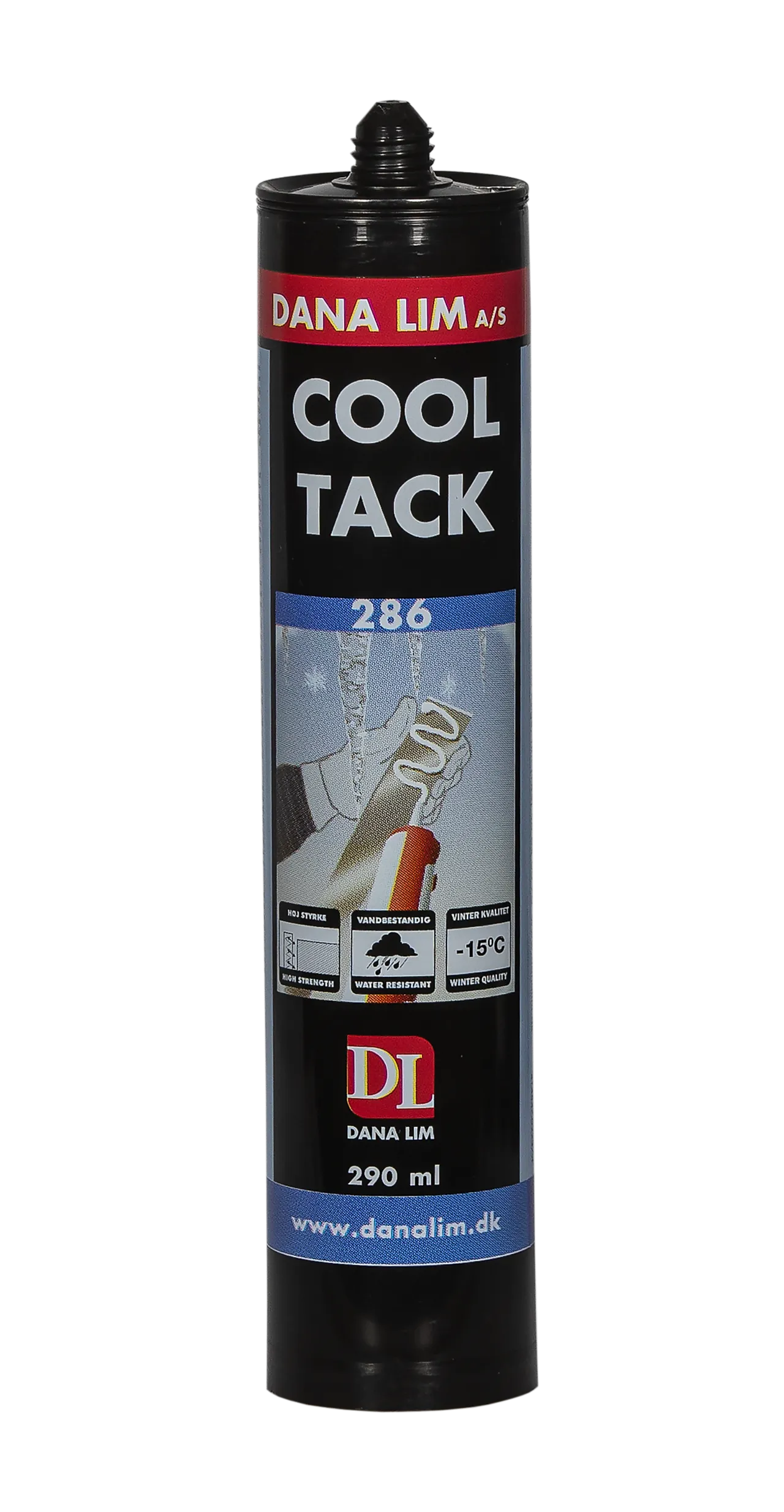 Monteringslim cool 286 hvit helårs montasjelim 290 ml