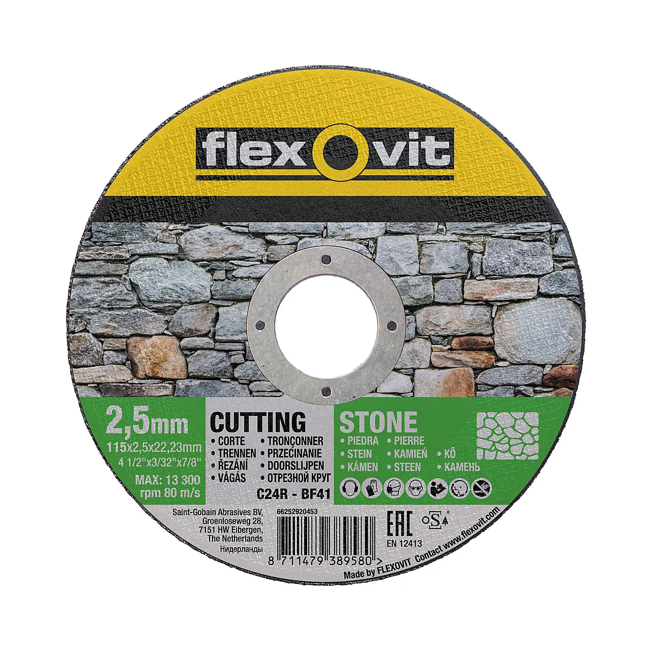 Kappeskive stein 115x2,5 fm Kappeskive stein 115x2,5 fm