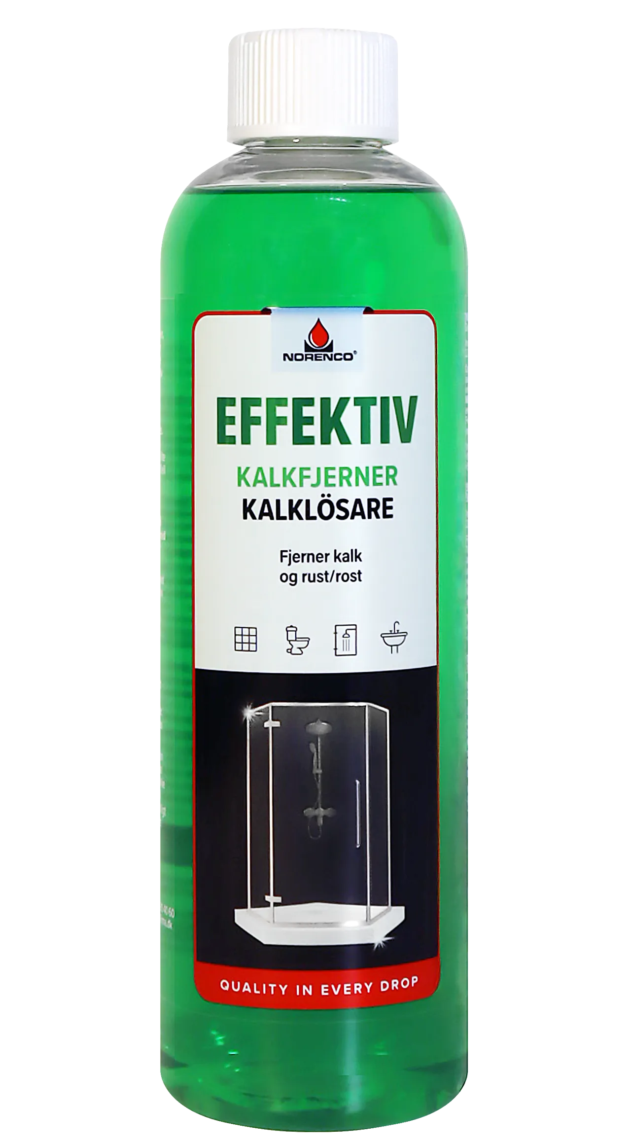 Kalkfjerner effektiv 500 ml løser opp kalk, svartmugg og smuss