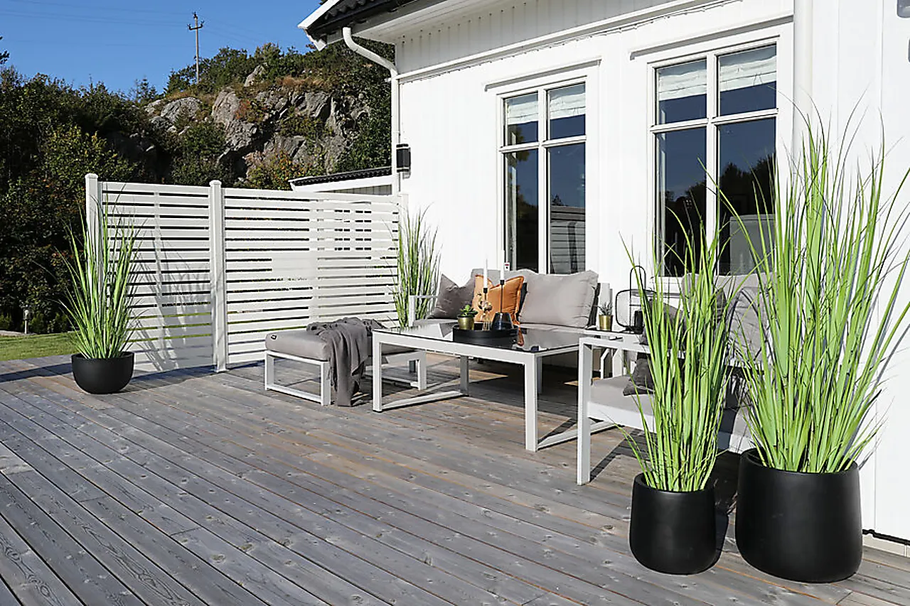 Levegg aluminium 180 x 83 cm hvit null - null - 2 - Miniatyr