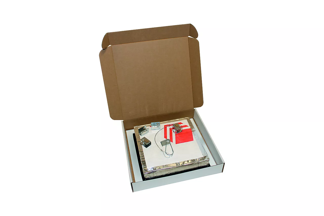 Inspek.luke m/magnet 150x150mm (100x100) hvit stålral9010