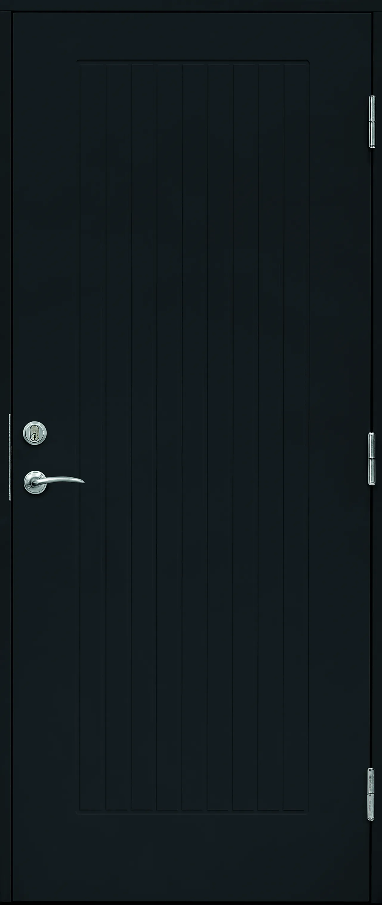 Ytterdør Saga 100x210 cm sort høyre