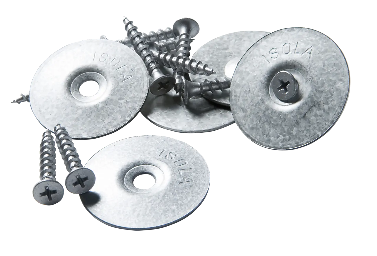 Festemateriell-skive m/skrue 100 pr pakke