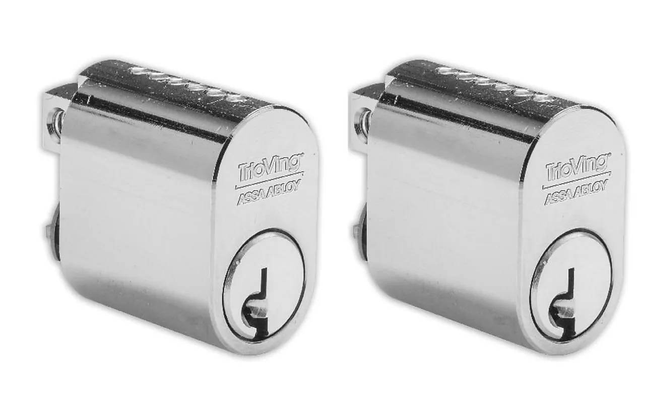 Sylinder dobbel forkrommet med frontfeste