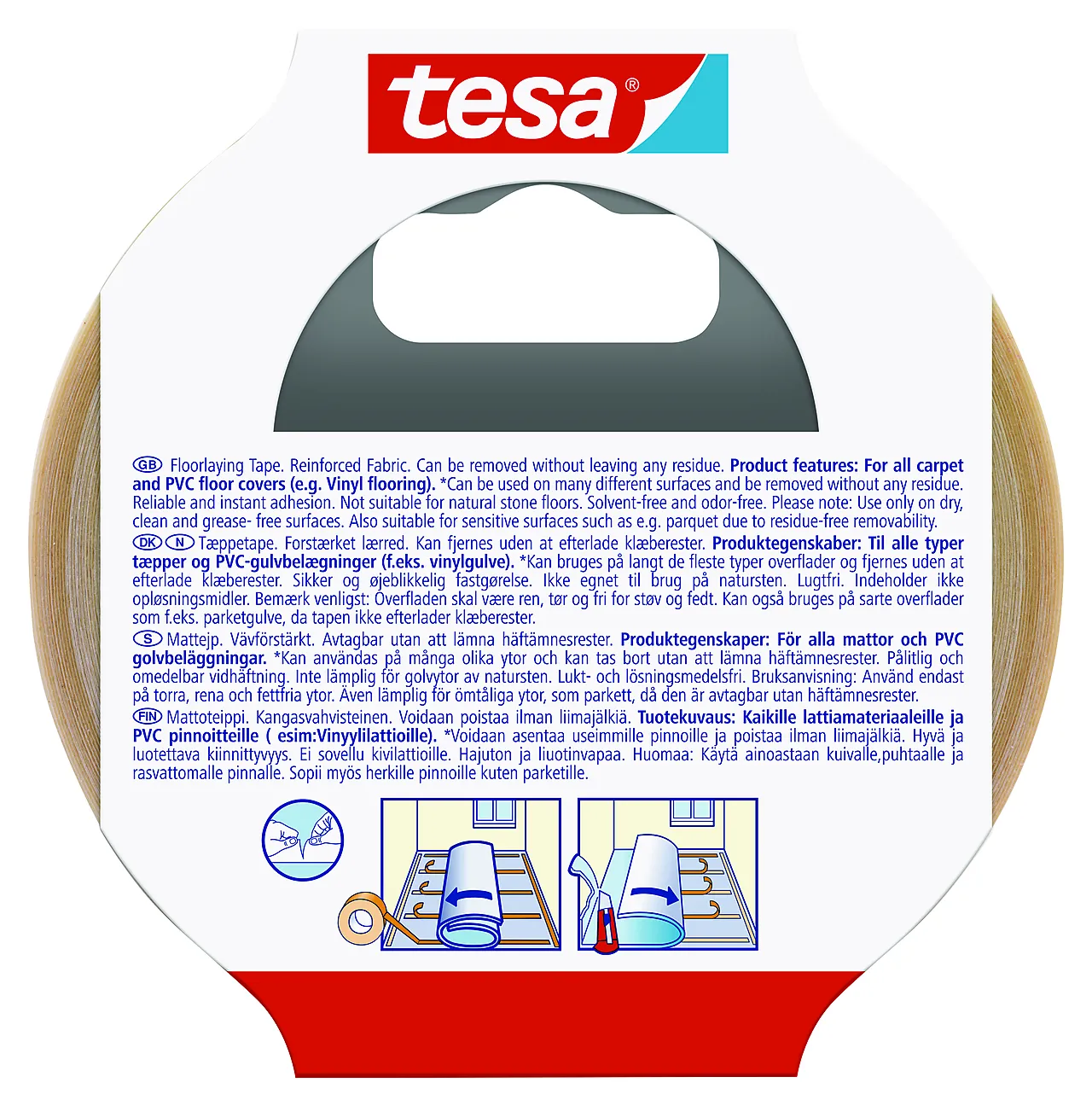 Teppetape 10 m x 50 mm null - 10 - 2 - Miniatyr