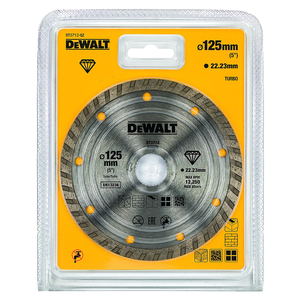 KAPPESKIVE 125MM DT3712 TURBO DIAMANT