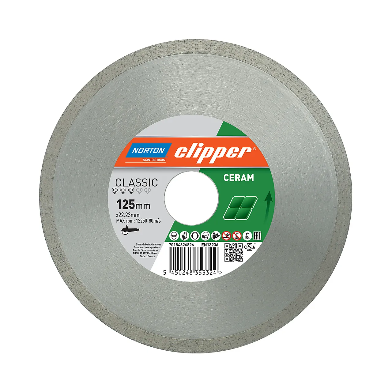 Diamantblad flis 125x22,2 cc Diamantblad flis 125x22,2 cc