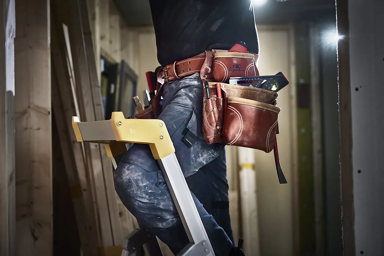 Verktøybelte skinn 15 lommer null - null - 3 - Miniatyr