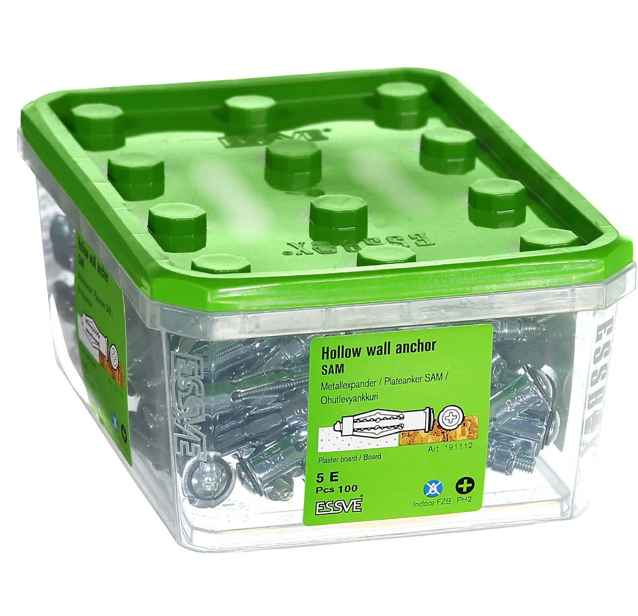 Plateanker sam 5 enkel fzb-100 med skrue blankforsinket stål null - null - 2 - Miniatyr