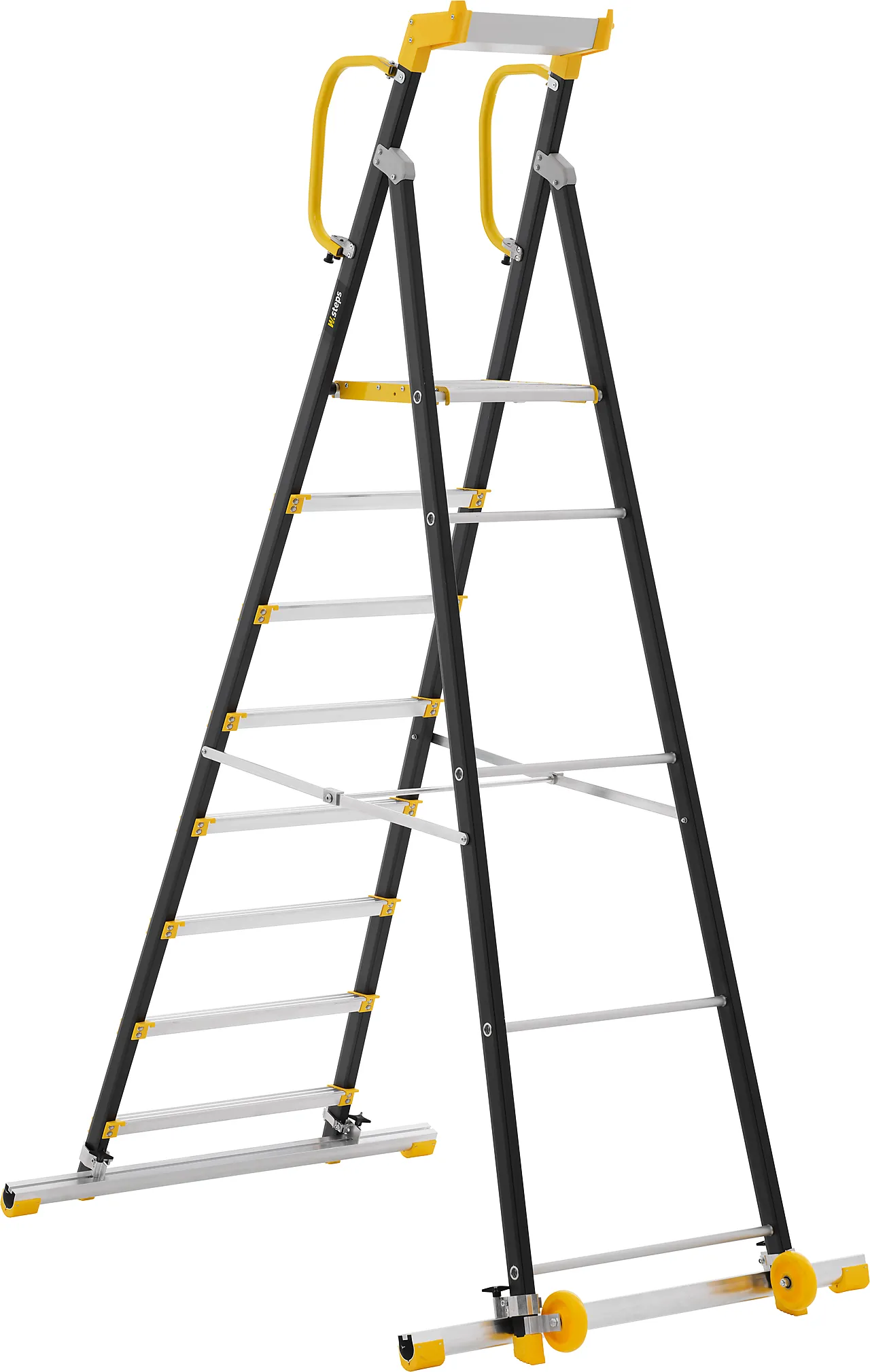 W.steps profftrapp 200P-8 meter med stigeføtter null - null - 3 - Miniatyr