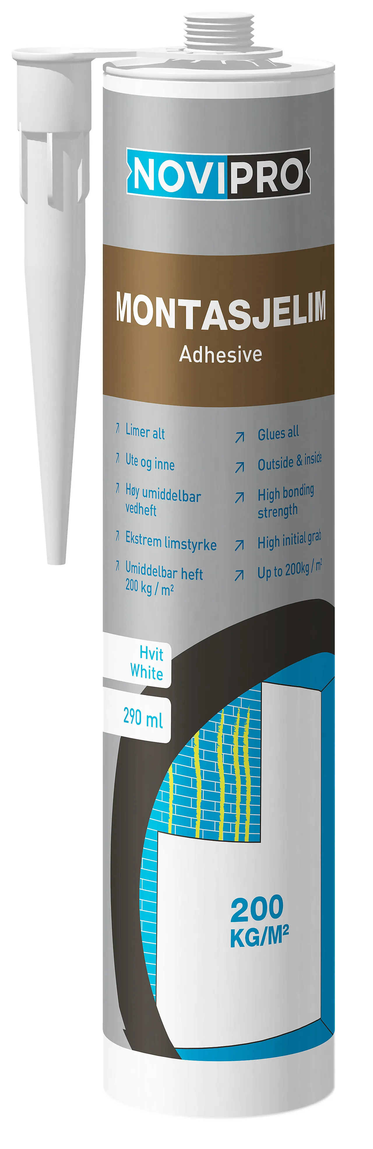 Montasjelim hvit 290 ml Montasjelim hvit 290 ml