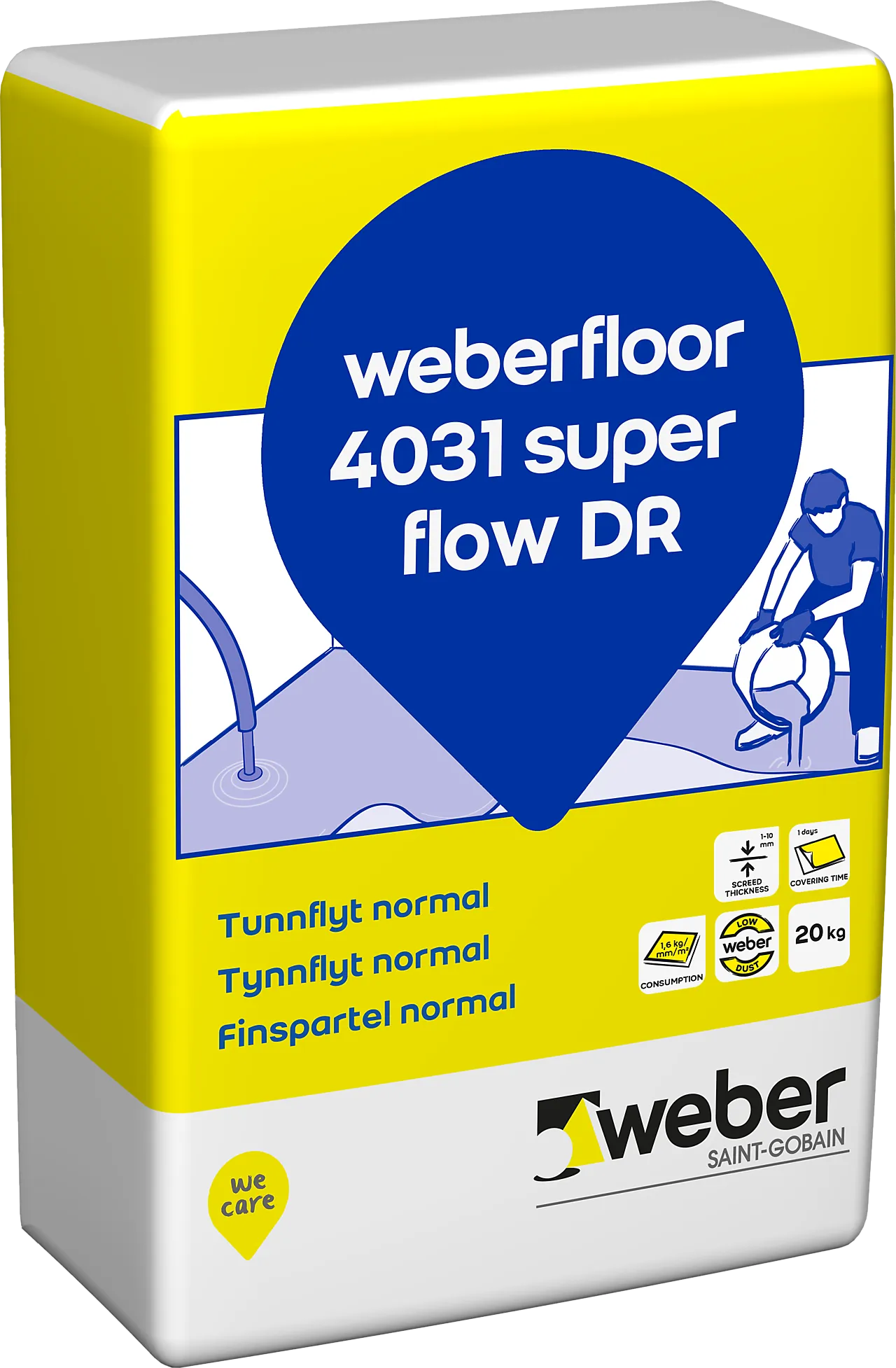 Weberfloor 4031 Superflow finsparkel DR 20 kg Weberfloor 4031 Superflow finsparkel DR 20 kg