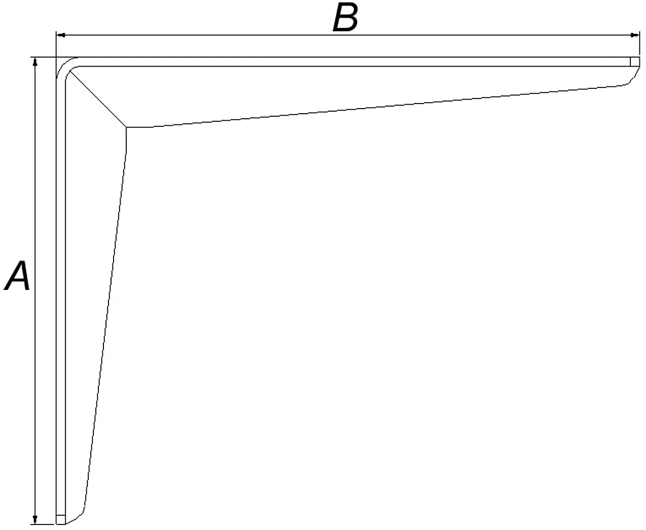 Hyllevinkel oppresset 100x125 mm pulverlakkert null - 100x125 - 2 - Miniatyr