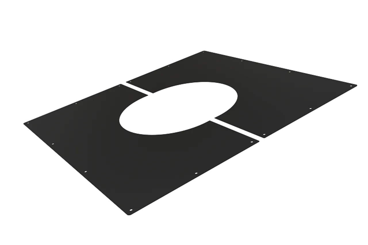 Takplate delt Ø220 mm 0-45° sort