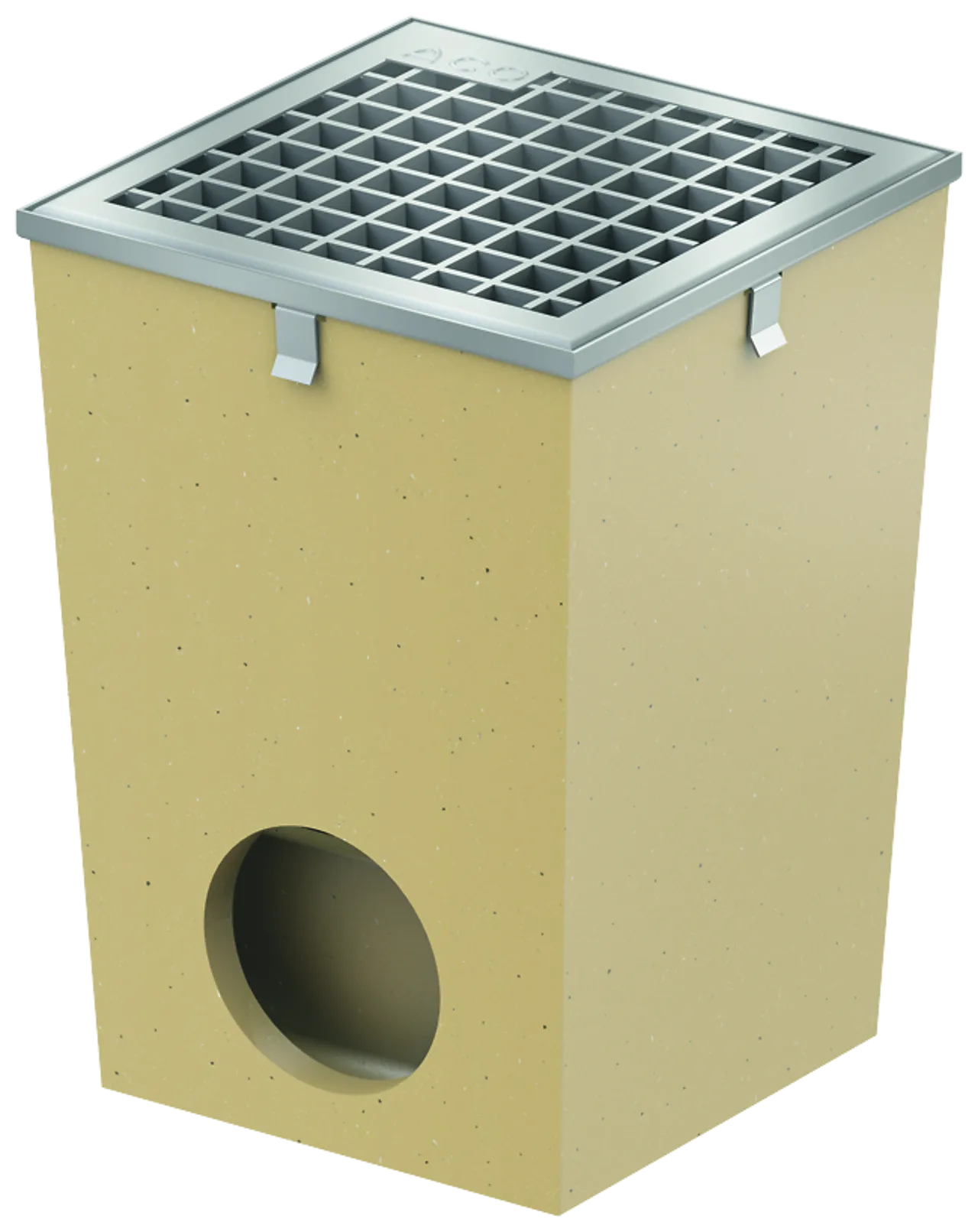 Punktsluk med galv gitterrist 25,5 x 25,5 x 35,2 cm m/galv kant Punktsluk med galv gitterrist 25,5 x 25,5 x 35,2 cm m/galv kant